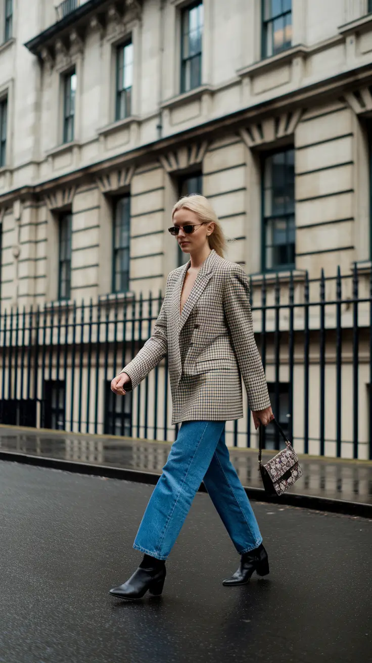autumn outfits with jeans Smart Girl Casual with a Vintage Vibe