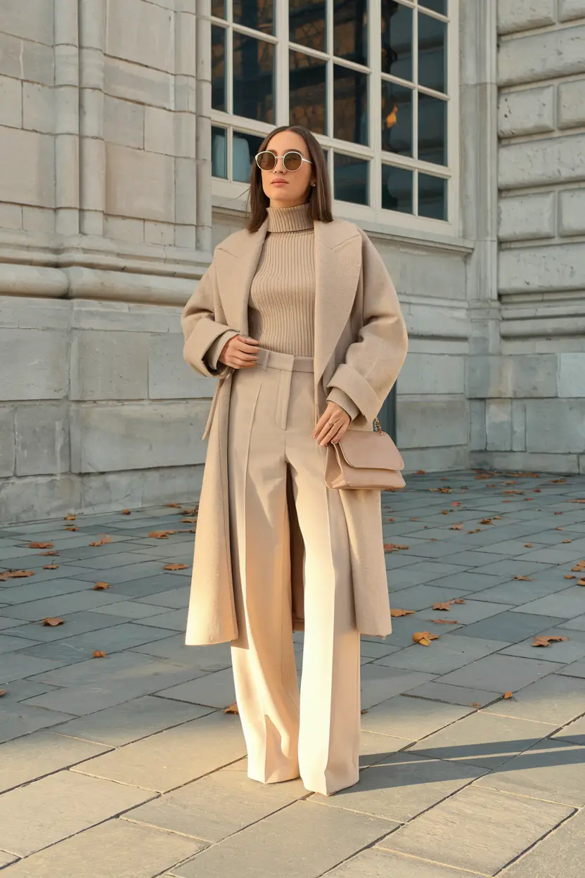 autumn outfits women classy Monochrome Neutrals for Luxe Layering