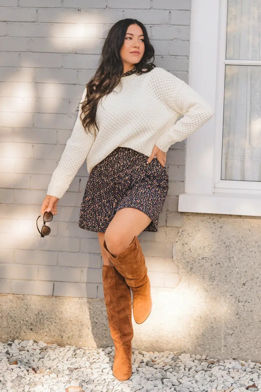 cute fall outfits for women Mini Florals and Sweater Weather Energy