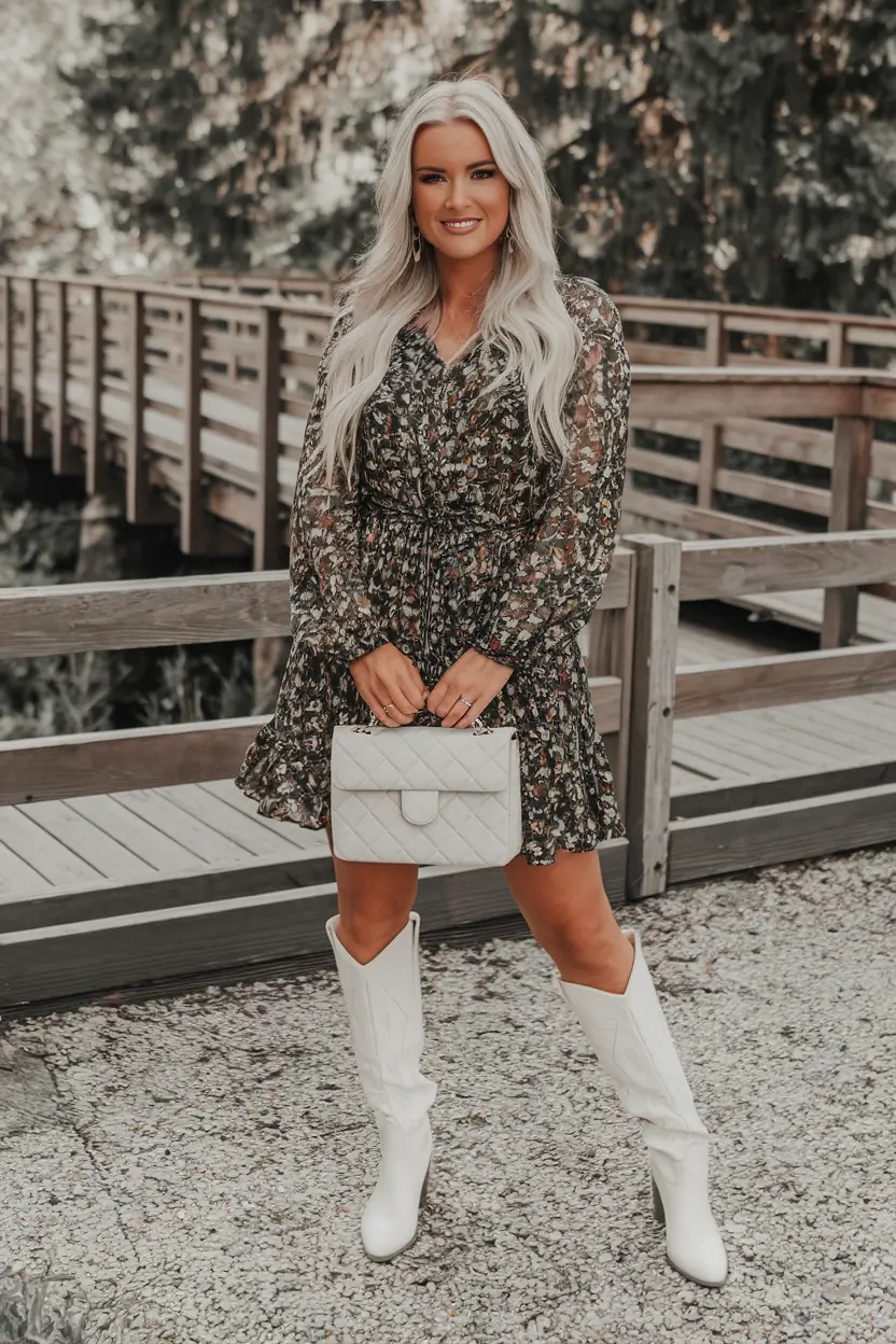 fall birthday outfits Sheer Romance with a Western Kick