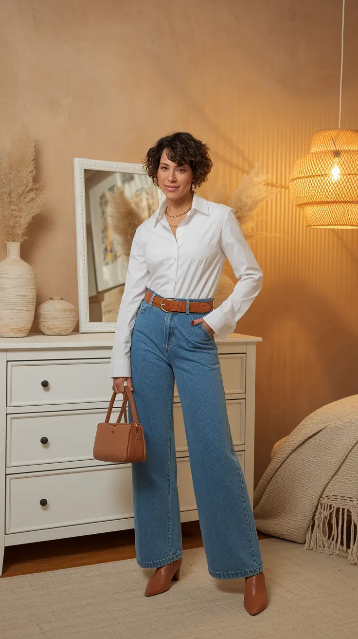 fall business casual outfits Classic White Shirt, Reimagined for Fall