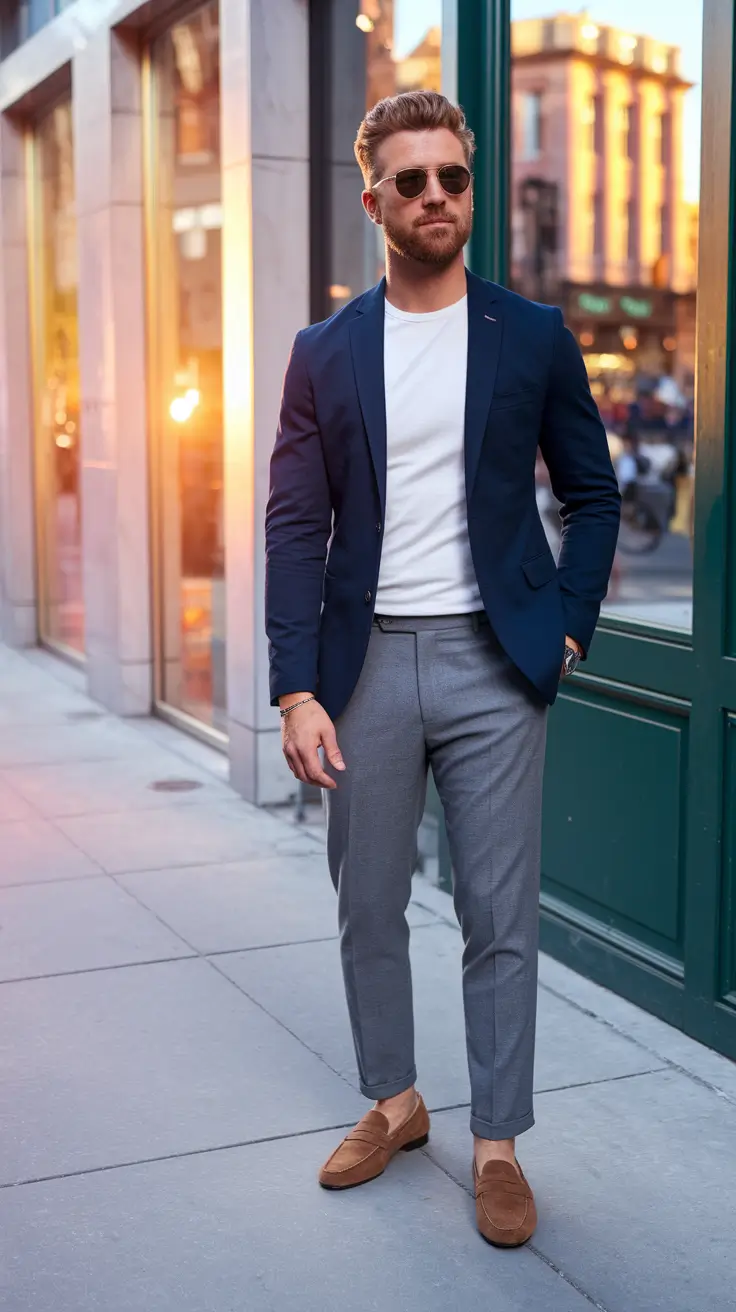 fall business casual outfits for men Modern Cool with a Minimalist Spin