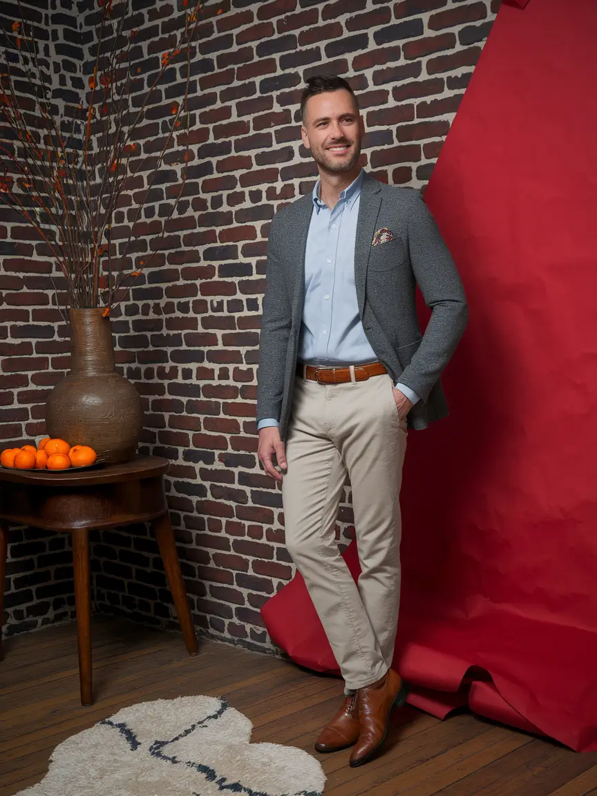 fall business casual outfits for men Textured Neutrals for a Warm, Casual Office Look