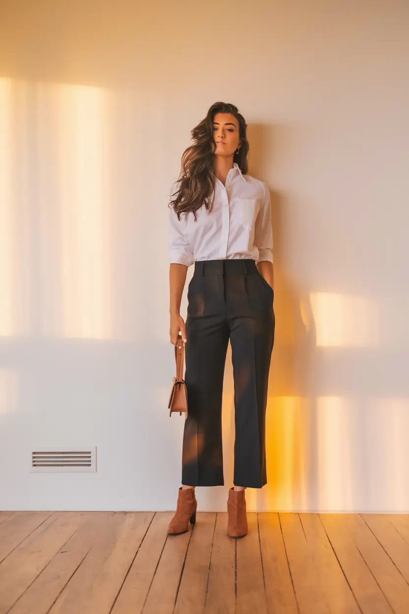 fall capsule wardrobe 2025 work Sharp Minimalism with Subtle Warmth