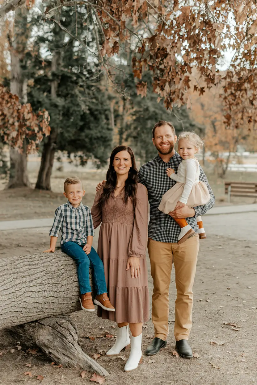fall family pictures outfits neutral Earthy Mauves & Creamy Neutrals