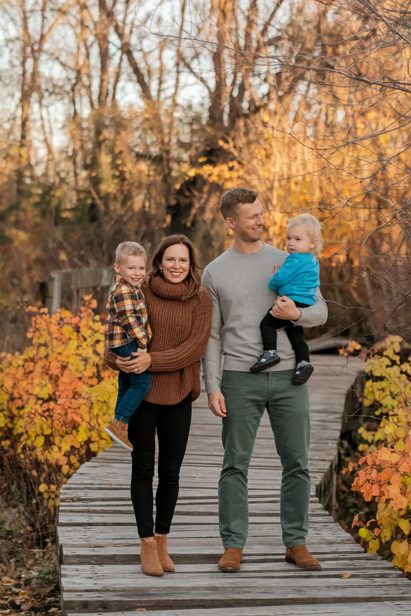 fall family pictures outfits olive green Woodsy Layers with Color Pop