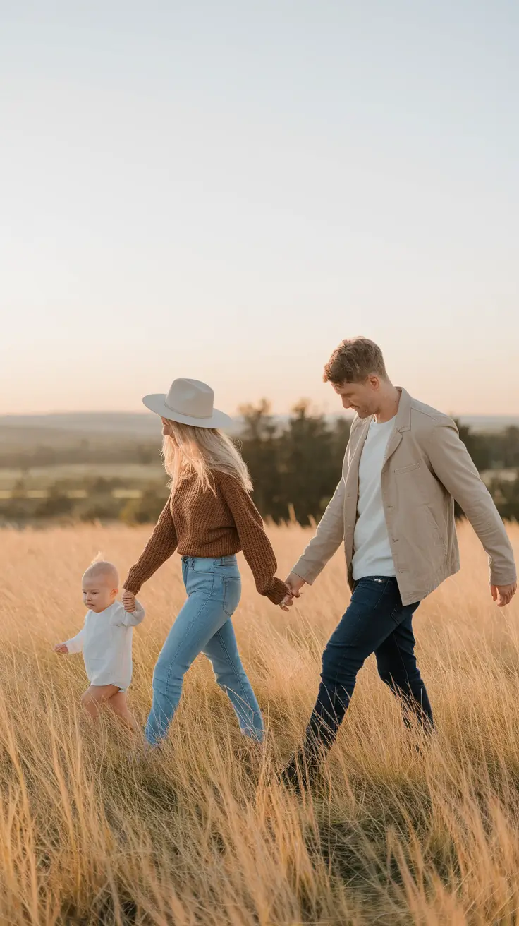 fall family pictures outfits casual Coastal Meets Country in Soft Layers