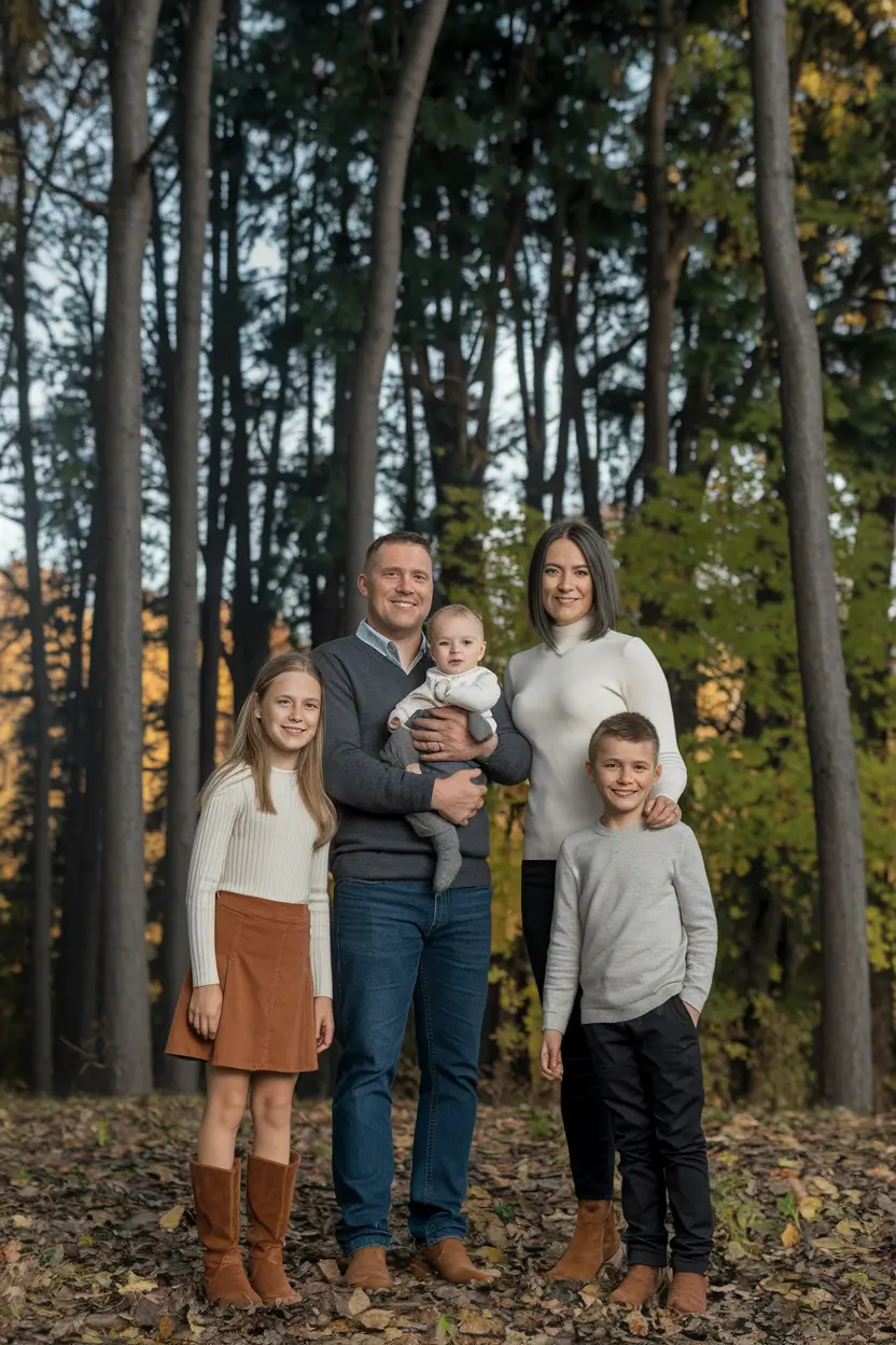 fall family pictures outfits neutral Classic Autumn Neutrals with Modern Edges