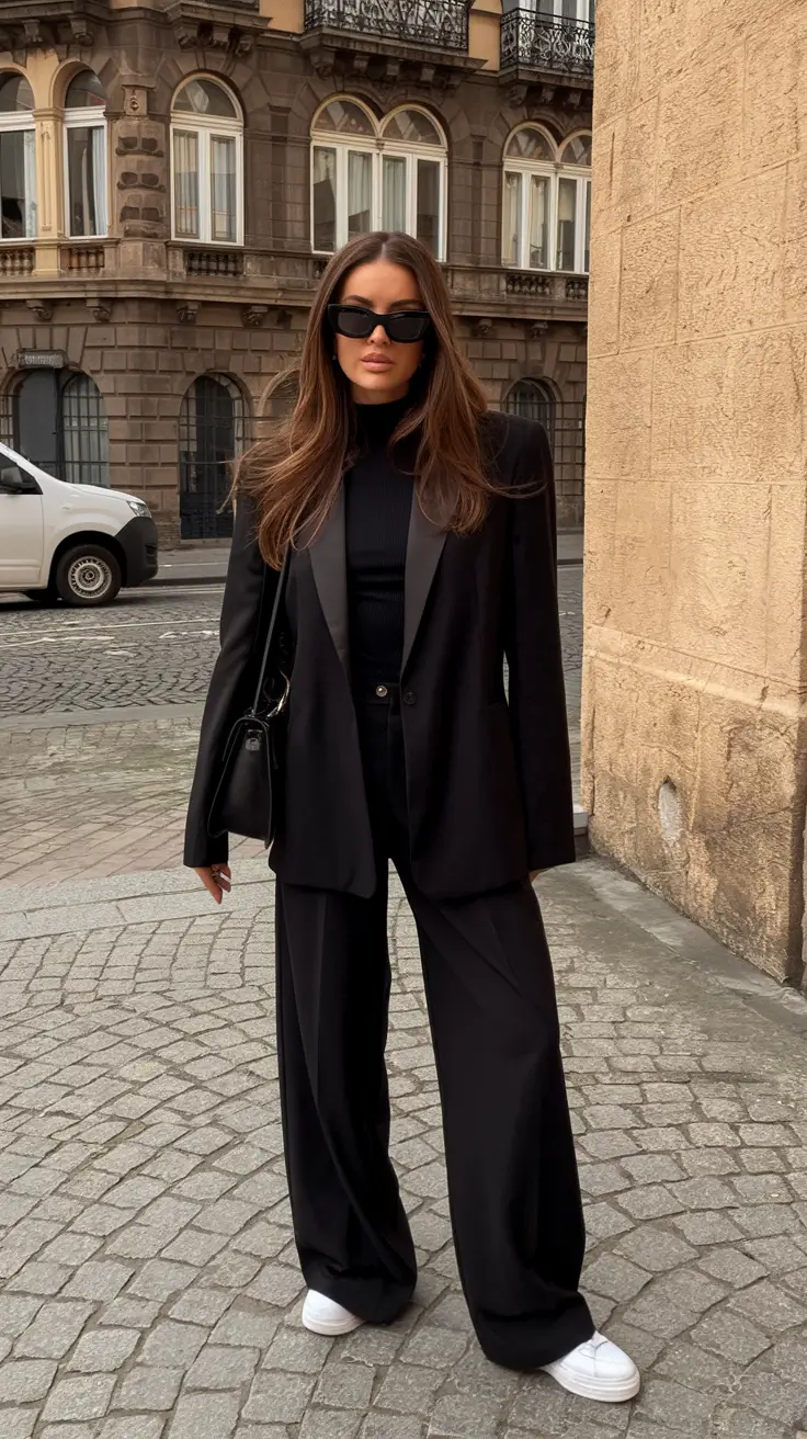 fall fashion inspo black women Monochrome Luxe with Street Swagger