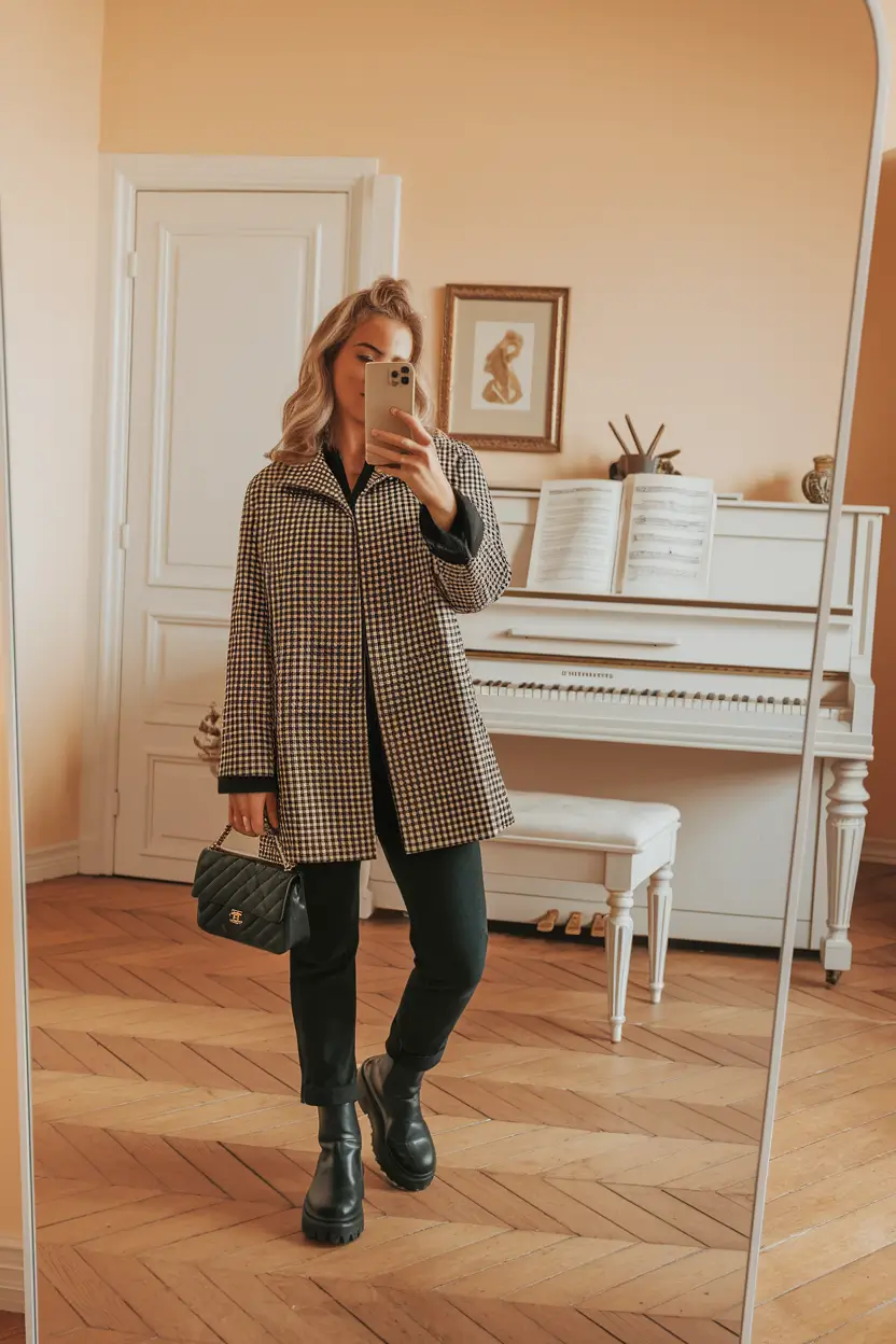 fall fashion trends women Parisian-Inspired Streetwear in Gingham