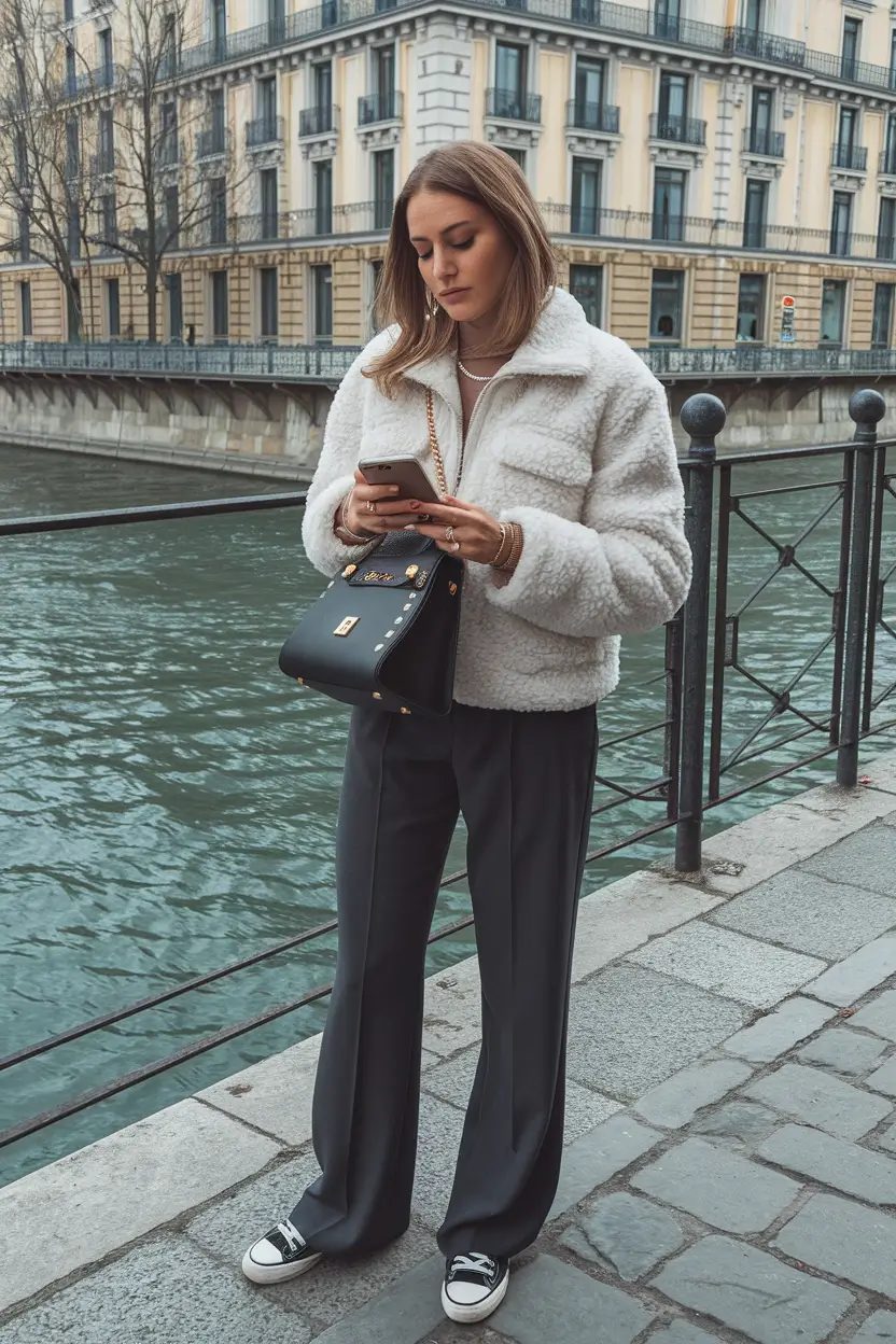 fall old money outfits Cozy Texture Meets City Ease
