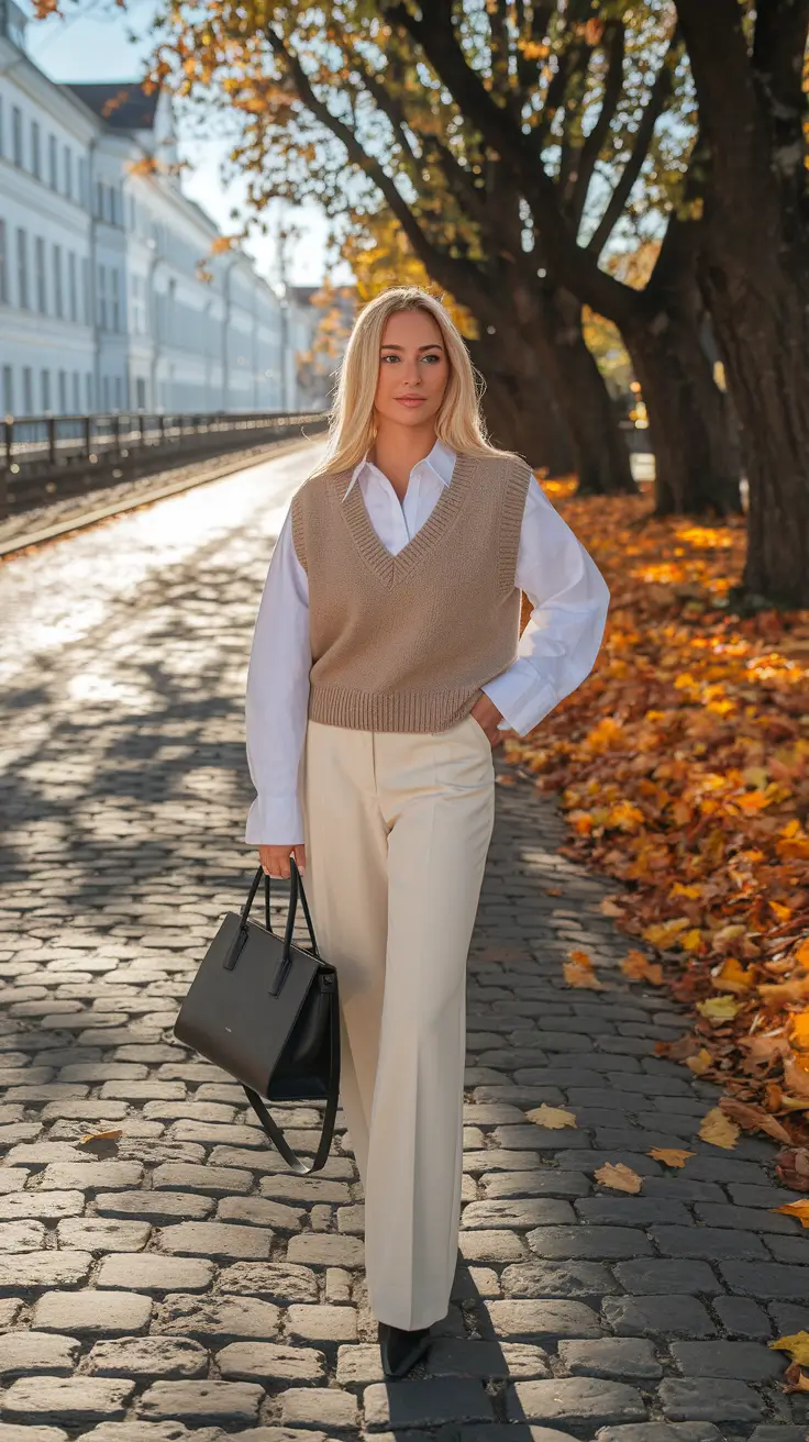 fall old money outfits Preppy Layers with a Modern Twist