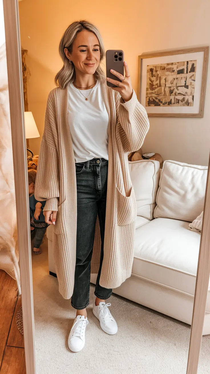 fall outfits for women over 30 Weekend Errands in Oversized Comfort