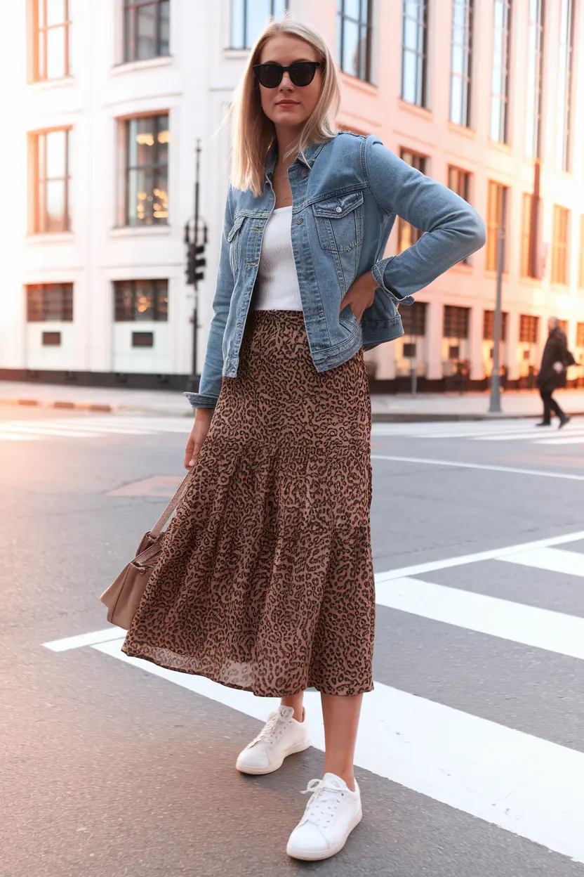 fall outfits for women over 30 Wild Card Comfort with a Touch of Leopard