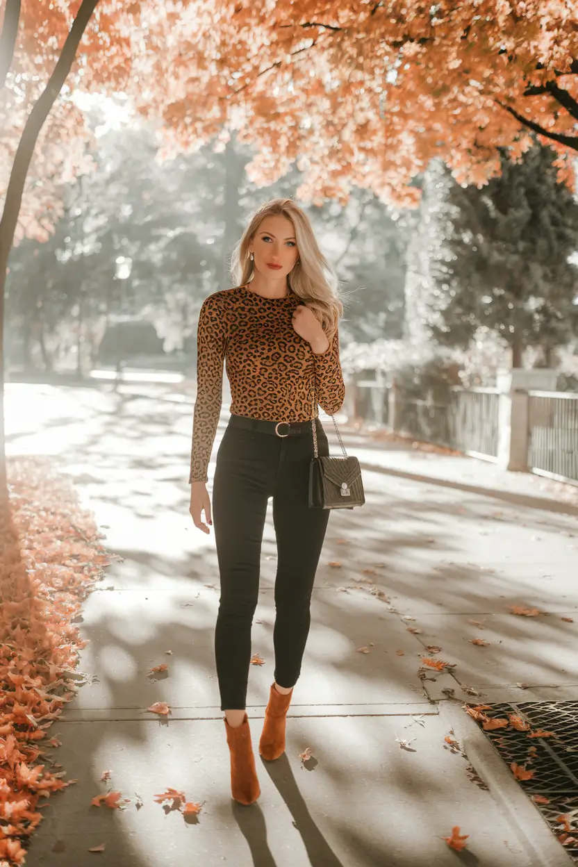 fall outfits for women over 30 Wild Print, Classic Fit