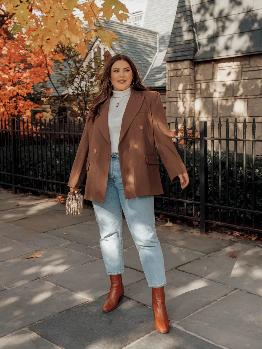 fall plus size outfits casual Classic Fall Neutrals with a Twist