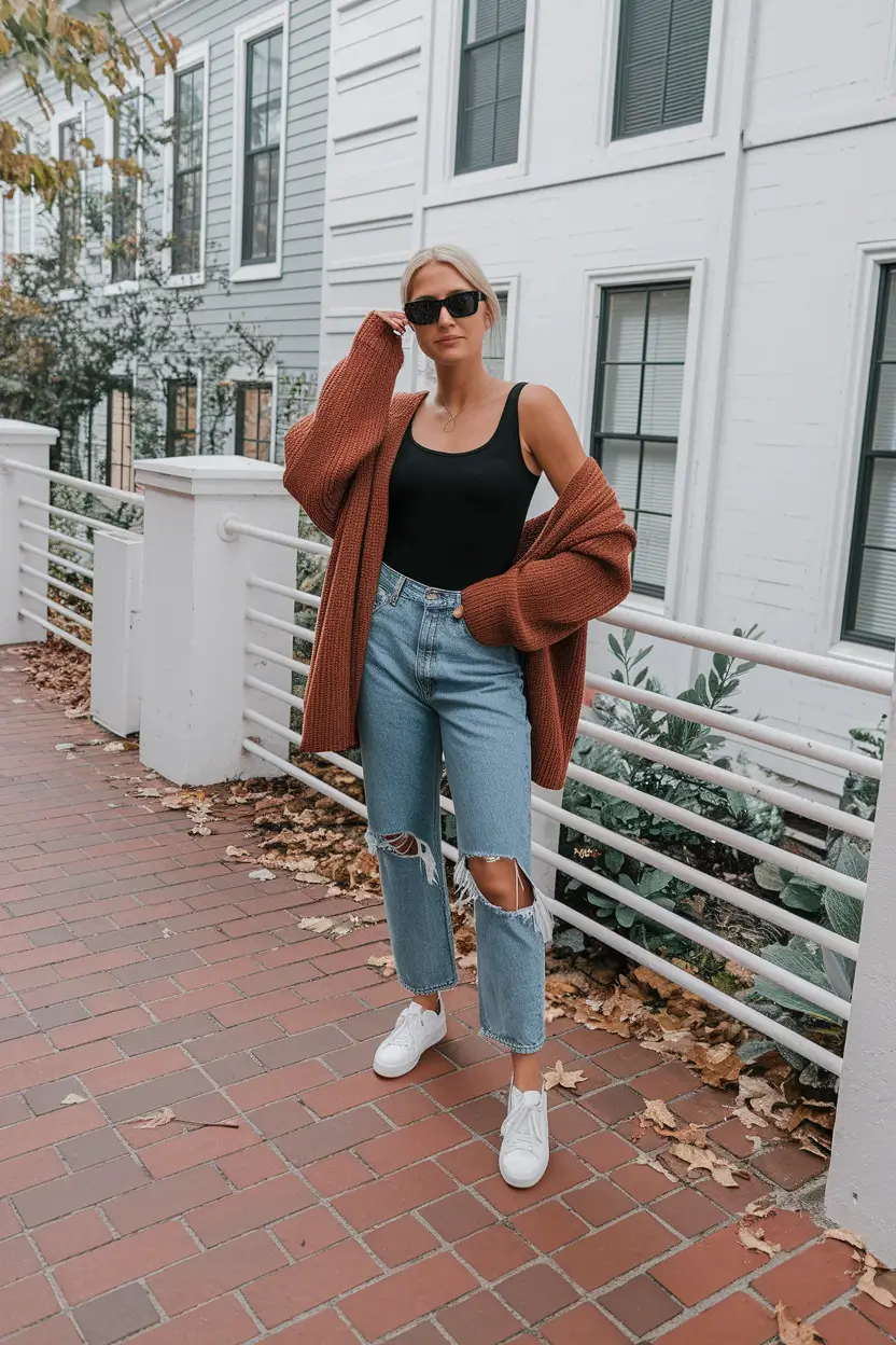 summer to fall transition outfits - Rust Tones & Weekend Confidence