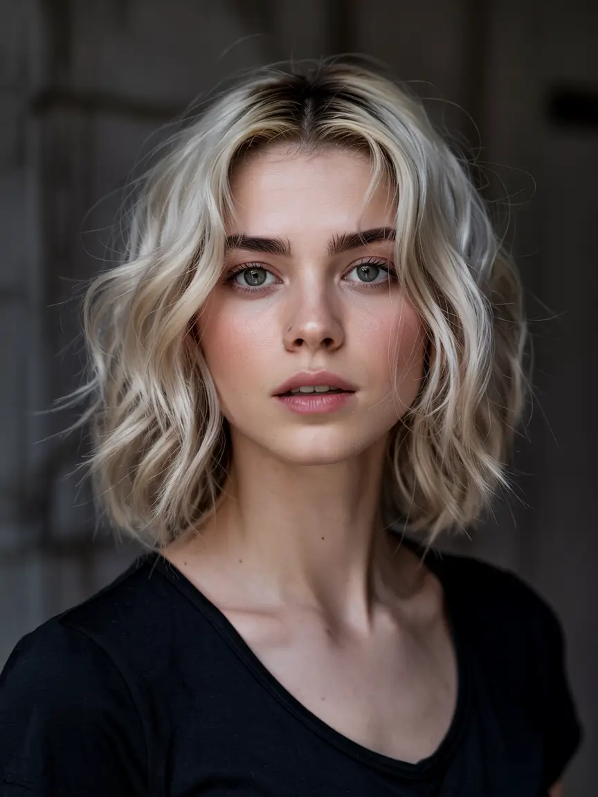 august hair color ideas golden vanilla waves with root melt
