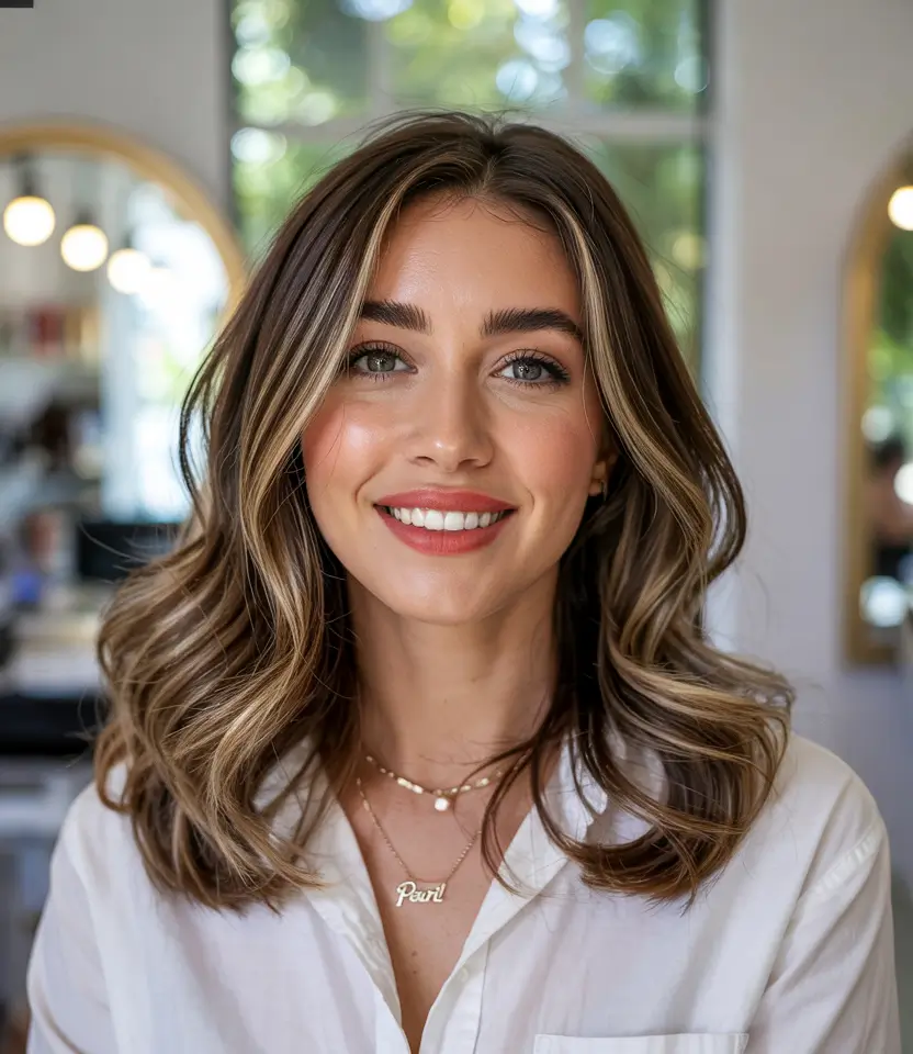 august hair color ideas soft mocha highlights on brunette base