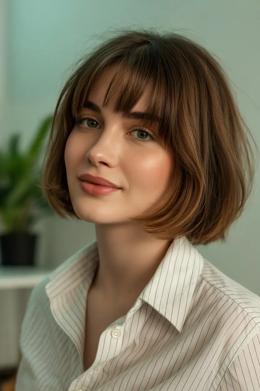 August haircuts blunt bob with fringe