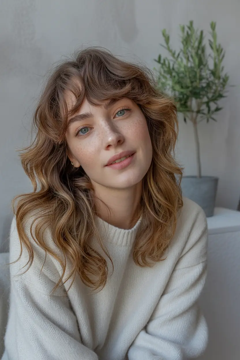 August haircuts shaggy mid length wavy bangs