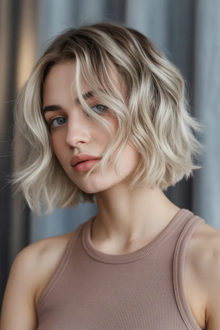 August haircuts 2025 Beach Blonde Blunt Bob
