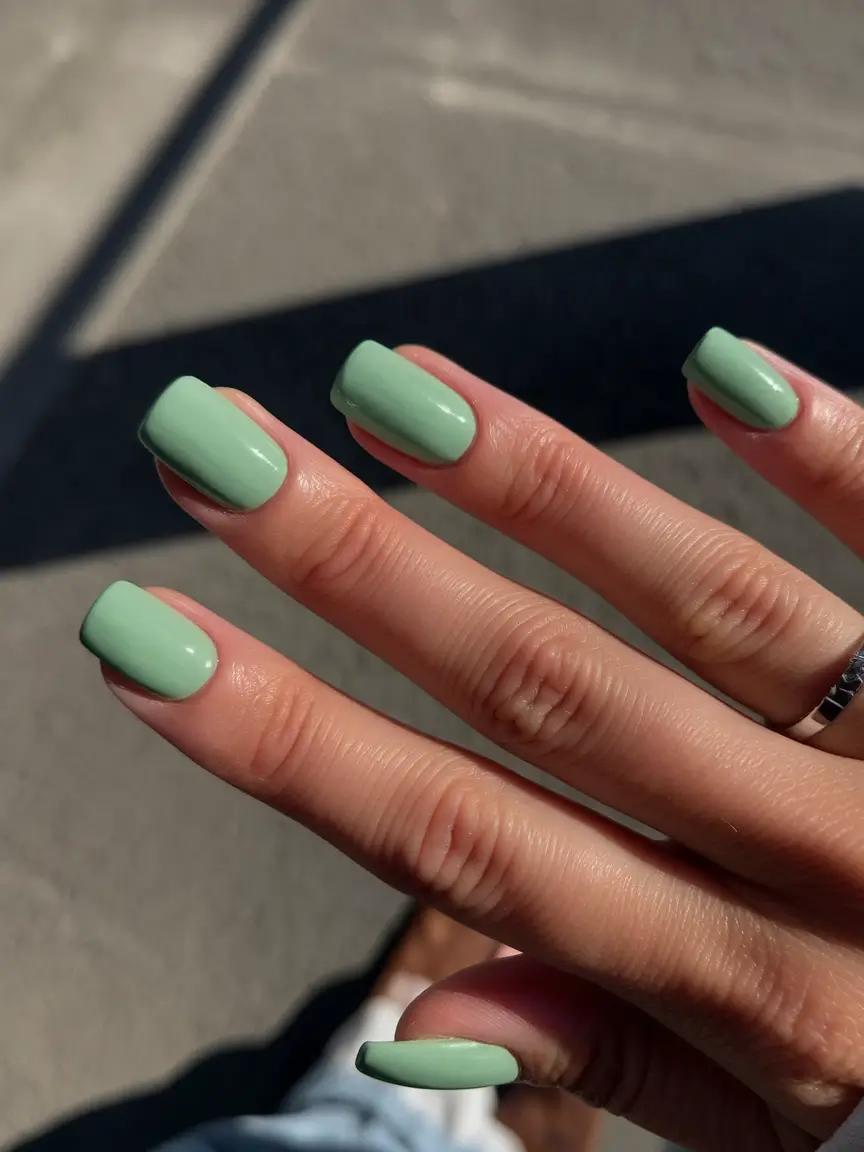 august nails color ideas Pastel Pistachio Pop