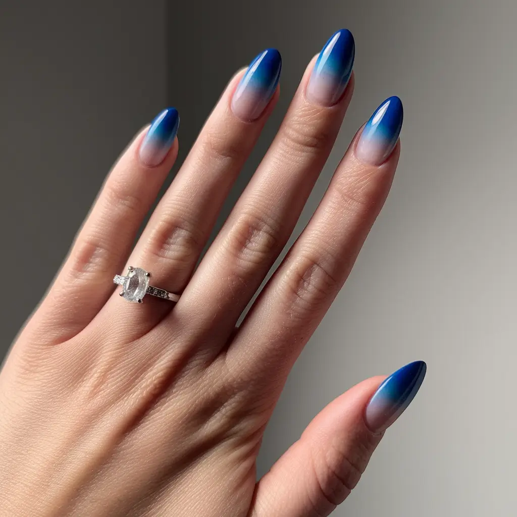 august nails color ideas Midnight Gradient Fade