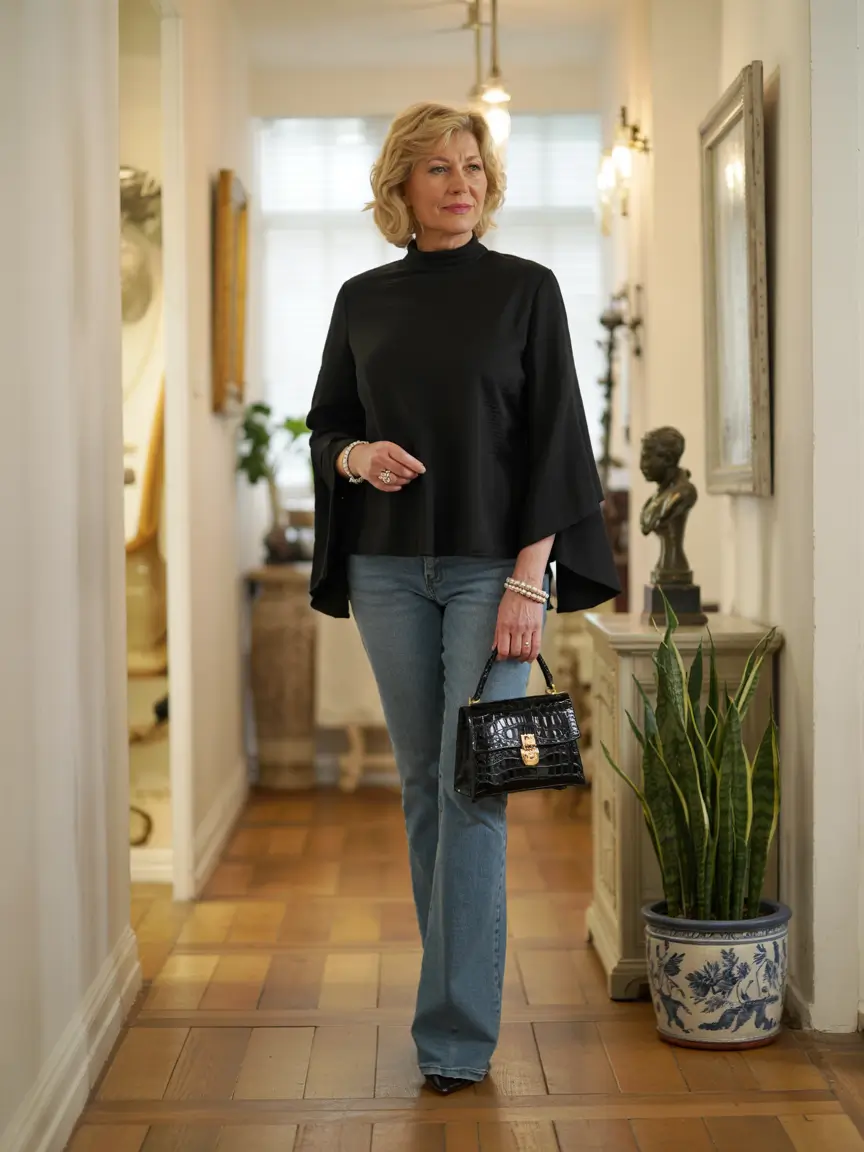 cute fall outfits for women over 60 Minimal Drama with Maximum Chic