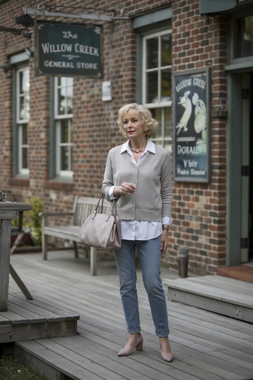 cute fall outfits for women over 60 Soft Gray Layers with Quiet Confidence
