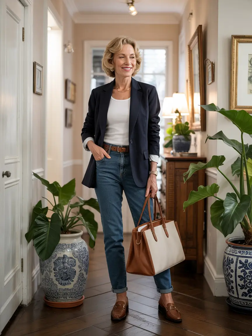 cute fall outfits for women over 60 Structured Blazer, Everyday Cool