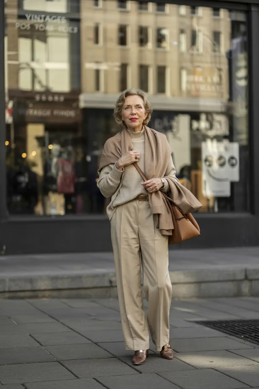 cute fall outfits for women over 60 City Neutrals with Luxury Vibes