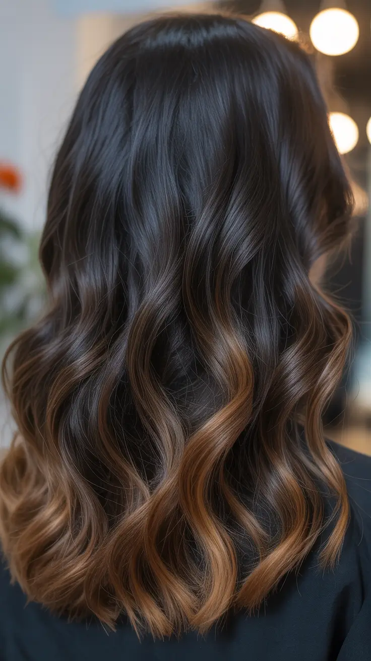 dark brown fall hair colors Subtle S’mores Balayage