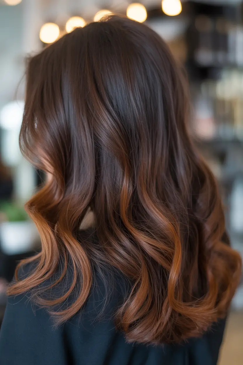 dark brown fall hair colors Toasted Cinnamon Flow