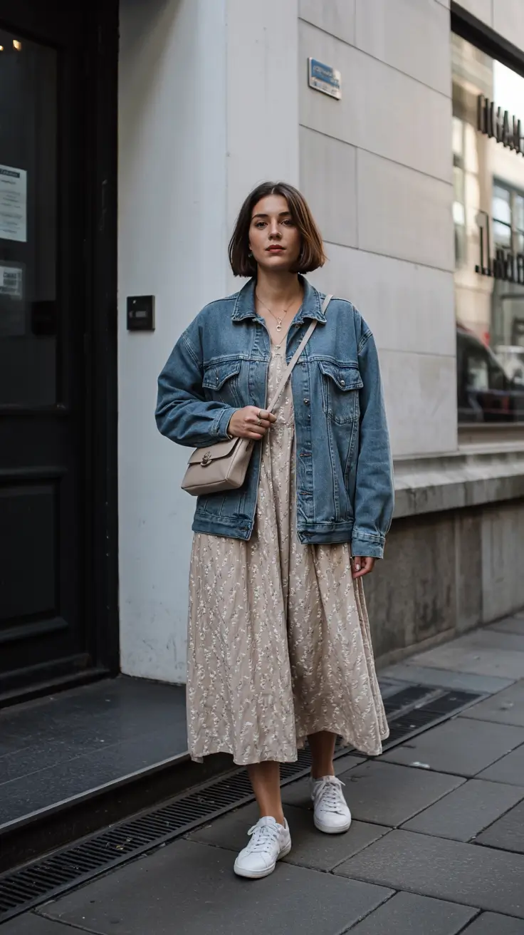 early fall outfits Denim Over Softness: A Late Summer Classic