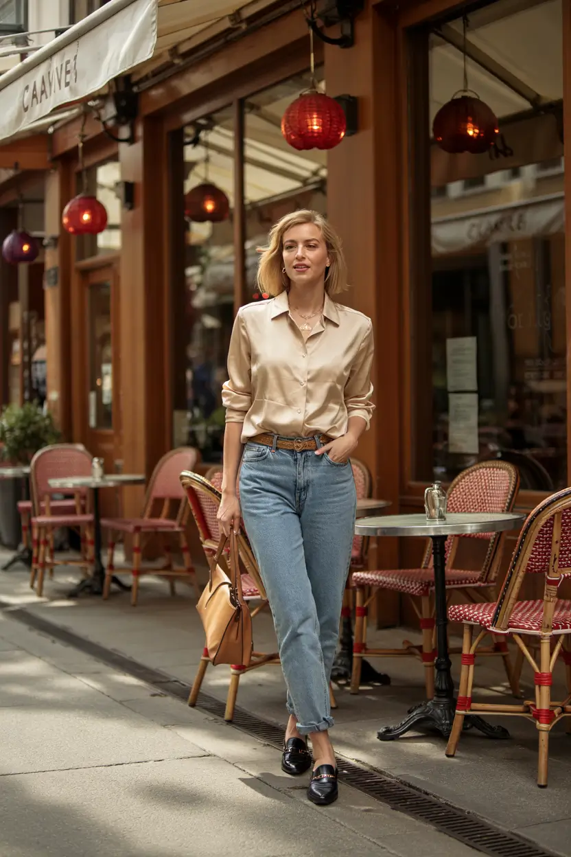 early fall outfits Polished Neutrals on the Go