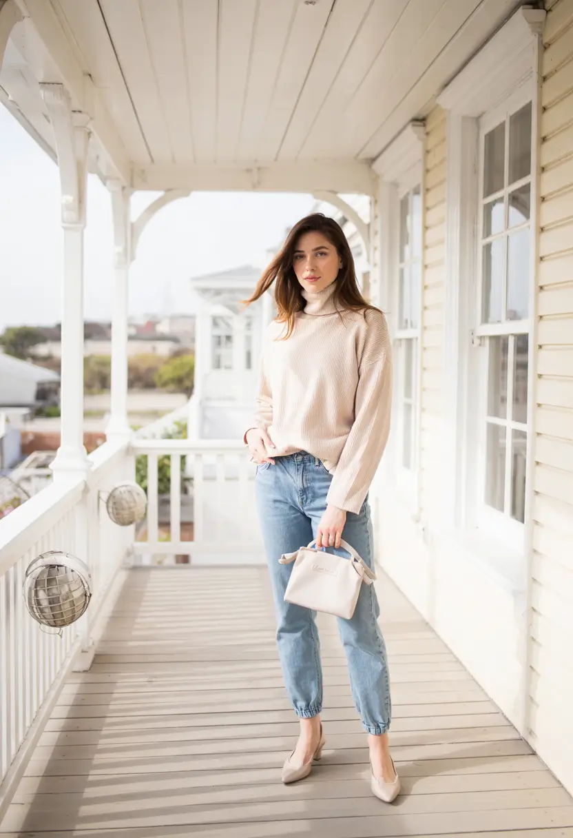early fall outfits Porch-Perfect Neutrals with a Soft Touch