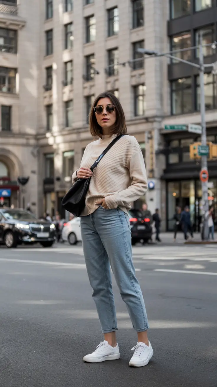 early fall outfits Cool and Simple with a Downtown Edge