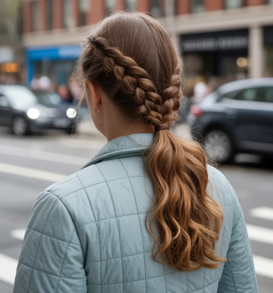 easy fall hairstyles Braided Pony with a Twist