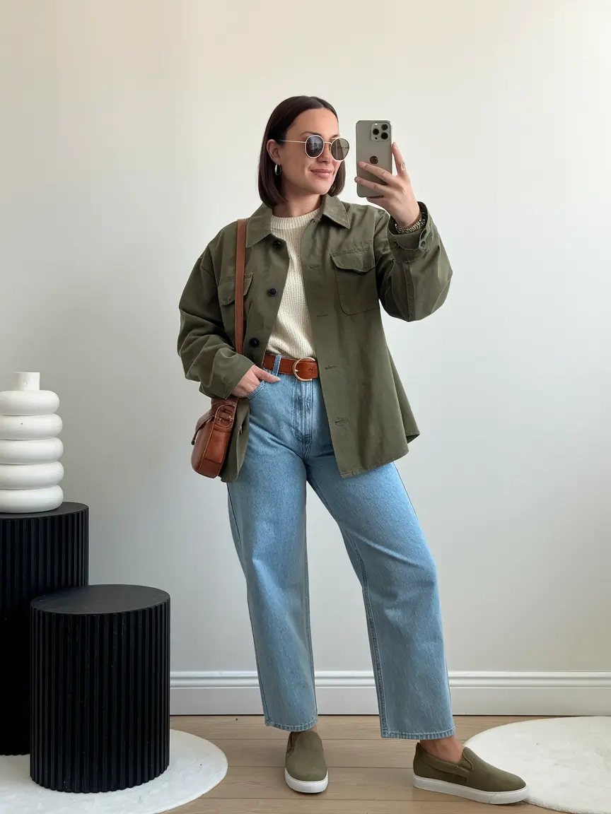 everyday fall outfits Earth-Toned Layers with Utility Vibes
