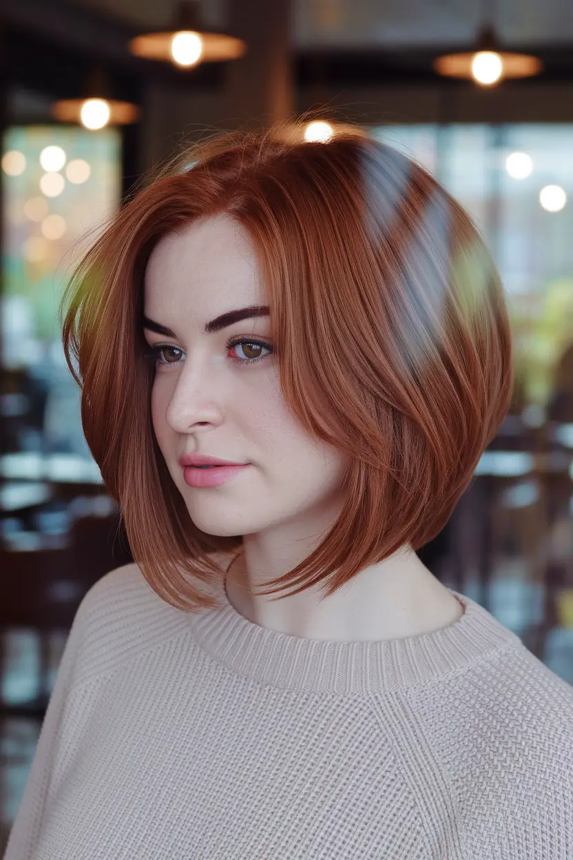 fall bob haircut Cinnamon Spice and Blunt Ends