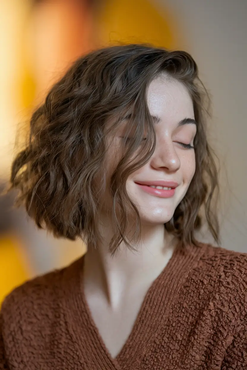 fall bob haircut Carefree Wavy Crop