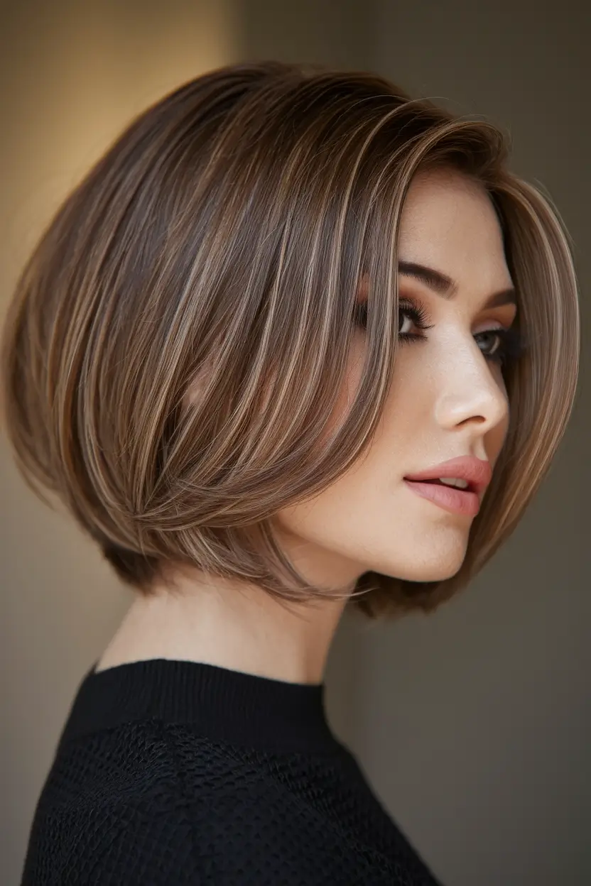 fall bob haircut Dimensional Mushroom Bob