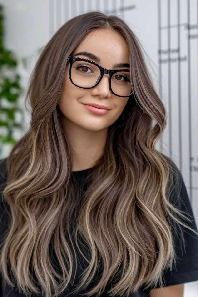 fall brown hair color Rooted Mocha with Ashy Cool Ends