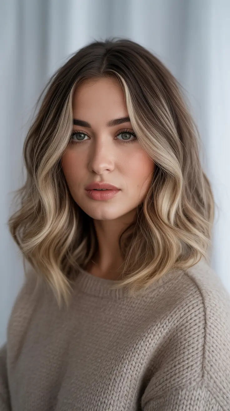 fall brunette hair color money piece+Vanilla Money Piece Melt