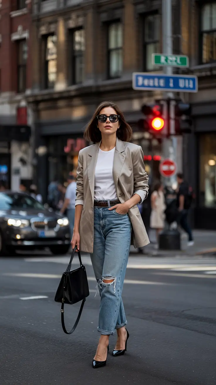 fall fashion trends for women 2025 Blazer & Denim: The New Fall Uniform