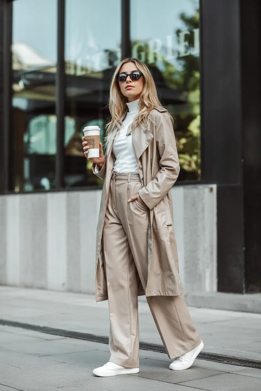fall fashion trends for women 2025 Polished in Monochrome Tan