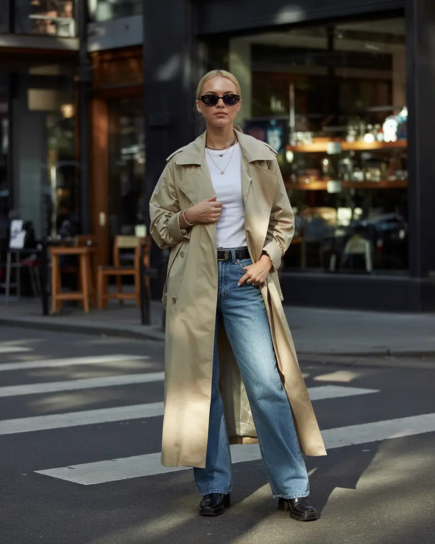 fall fashion trends for women 2025 Classic Trench, Modern Mood