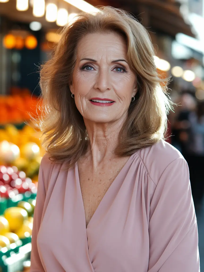 hair color for women over 60 highlights Warm Honey Bronde That Softens Everything