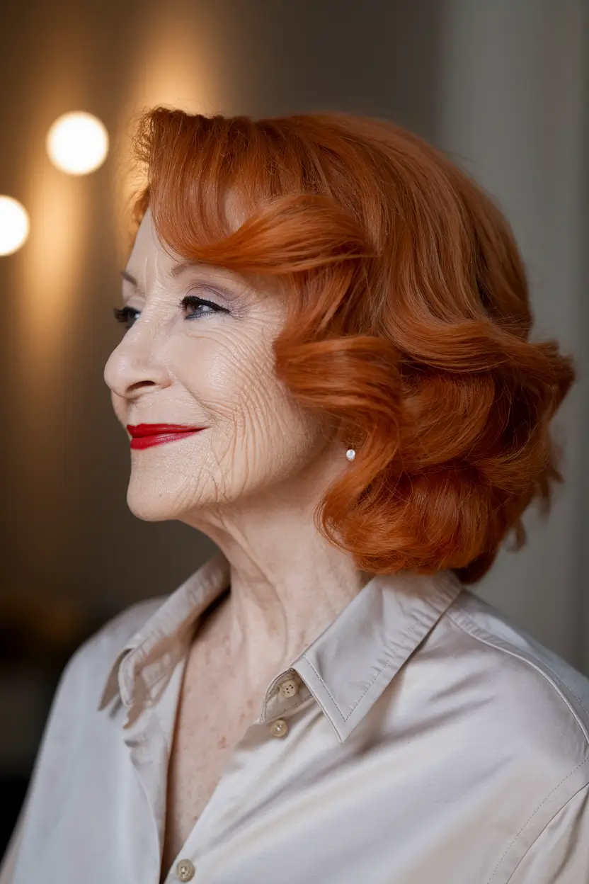 hair color for women over 60 haircolor Rich Auburn Waves That Feel Bold but Timeless